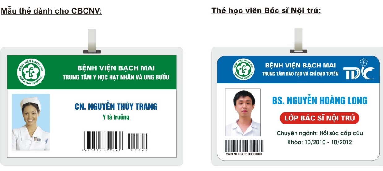 Thẻ nhân viên bệnh viện tại Hà Nội